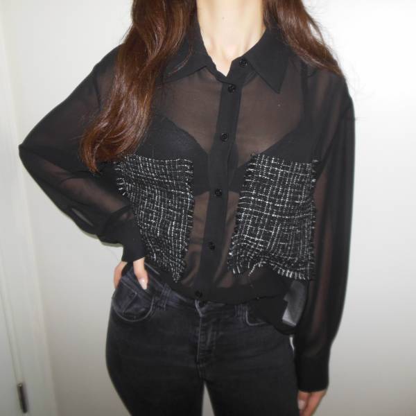 Transparan Detay Gömlek